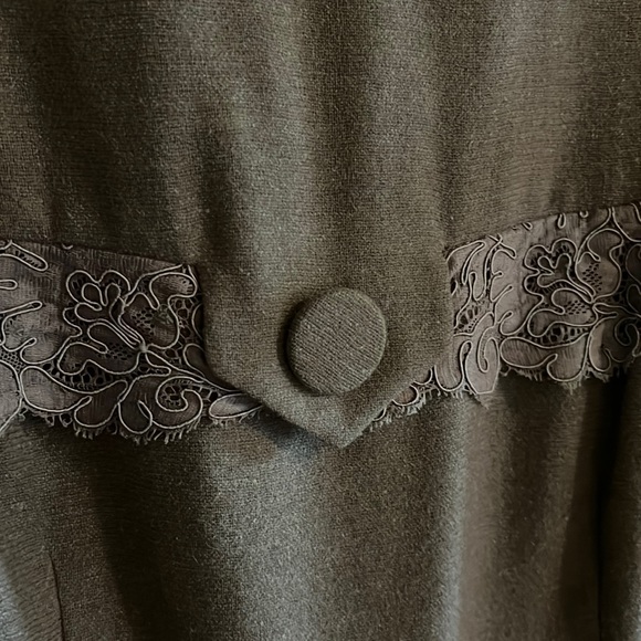 Vintage 1950’s Sheath Dress & Matching Jacket Set With Belt - Picture 8 of 13